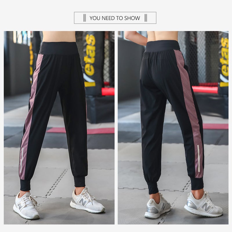 Plus Size Gym Quick-Drying Clothes Chubby Girl Morning Yoga Pants Women'S Loose Sports Suit 200 Jin Summer Running Pants - Image 2